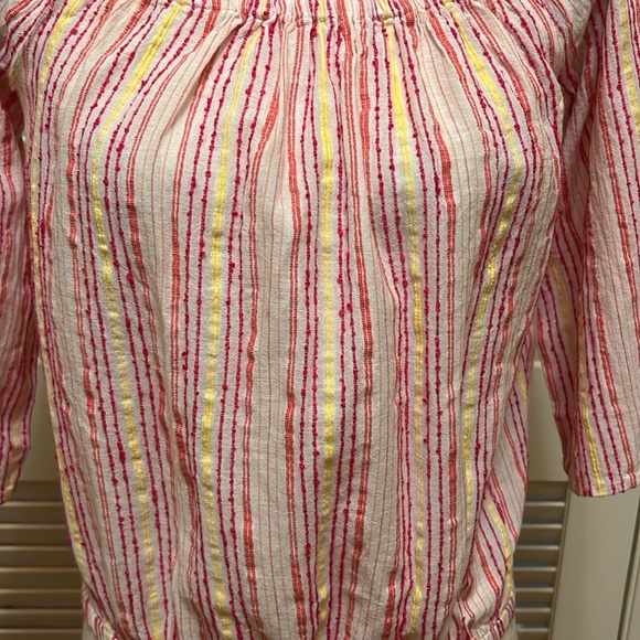 Michael Stars Johanna Striped Top in Magenta Multicolor, Size Medium - Picture 6 of 15
